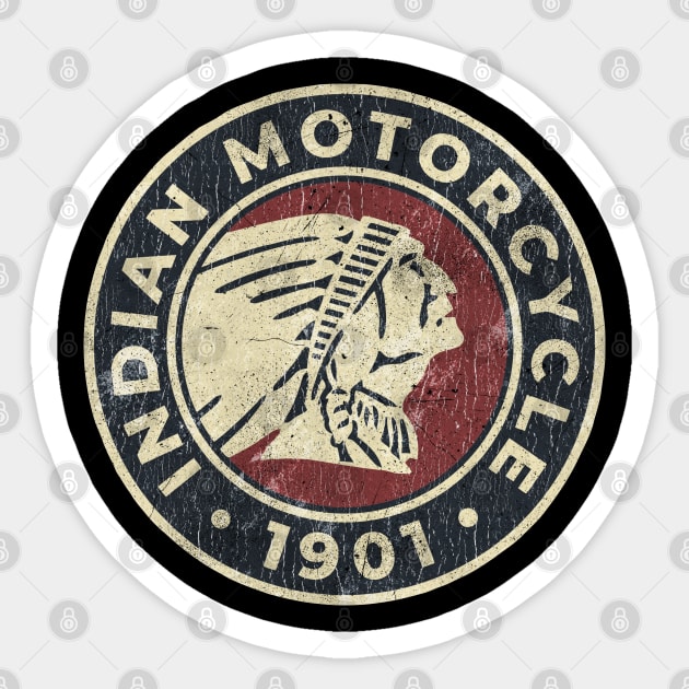 Red Indian Motor Oil vintage Sticker by Amandeeep